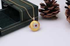 925 Silver Gilded Star Photo Clip Necklace