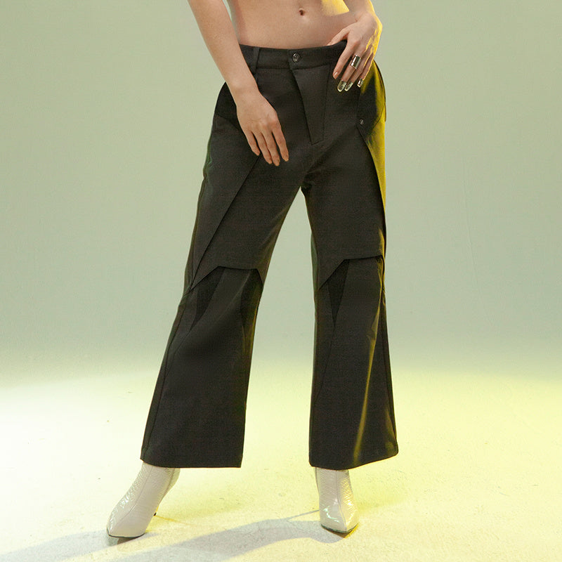 Men's And Women's Fashionable Minimalist Double-layer Structural Suit Pants