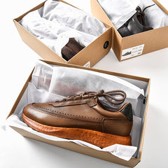 Men's First Layer Cowhide Retro Sports Casual Shoes