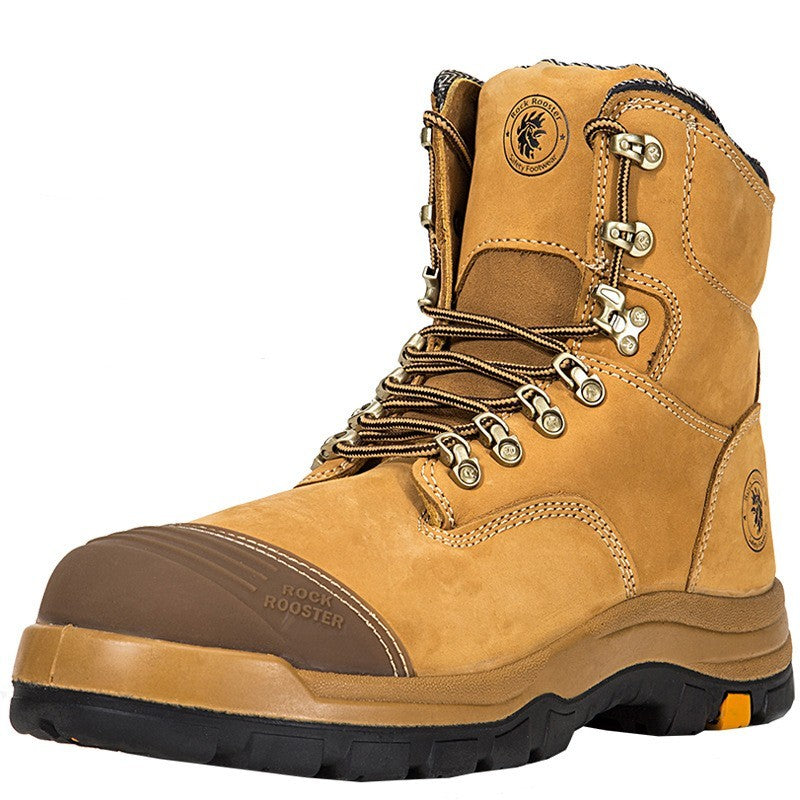 Steel Head Labor Protection Shoes Cowhide Breathable In Summer