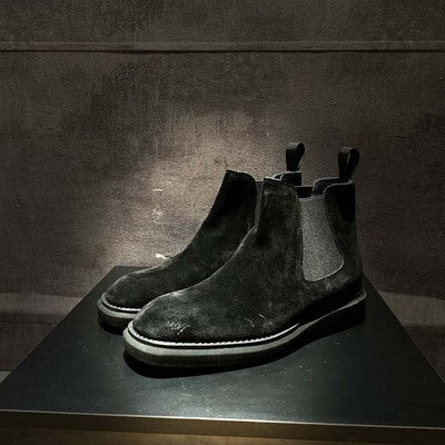 Vintage Men's Chelsea Boots Frosted Leather