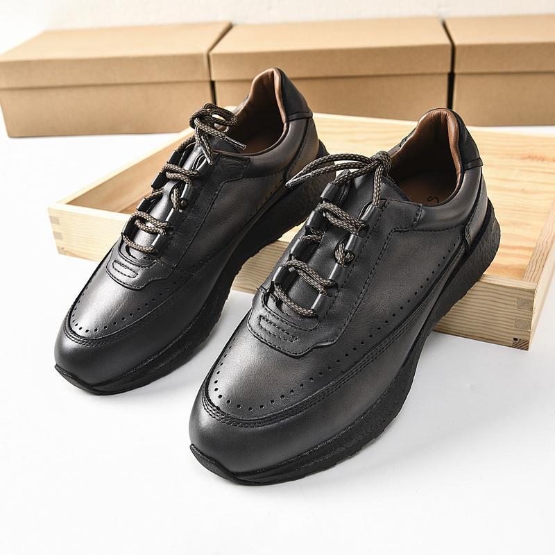 Men's First Layer Cowhide Retro Sports Casual Shoes