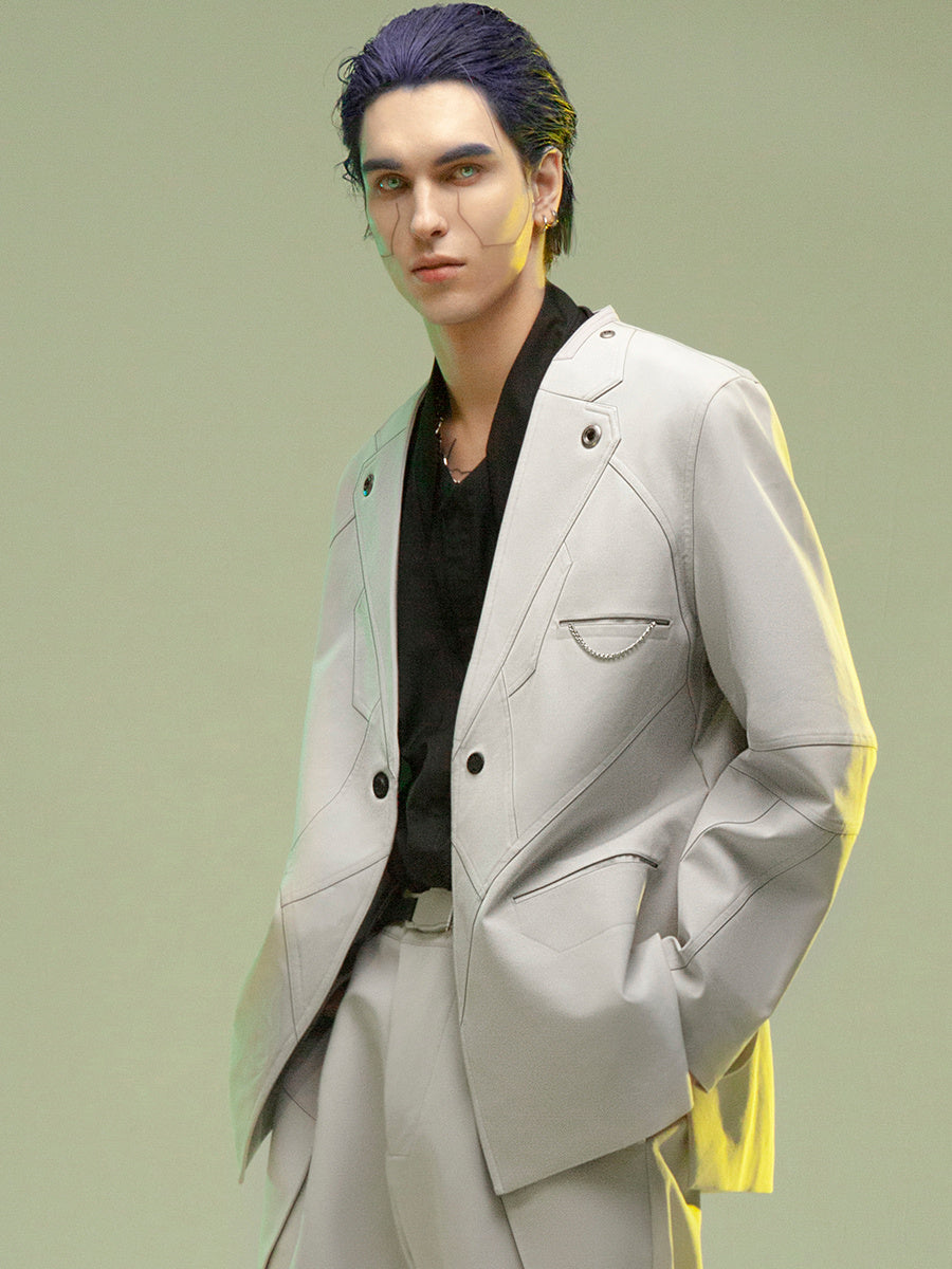 Men's Fashion Minimalist Magnetic Single Button Casual Suit