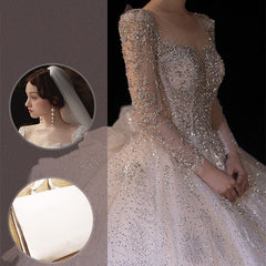 Women's Temperament And Fashion Large Trailing Long-sleeved Dresses