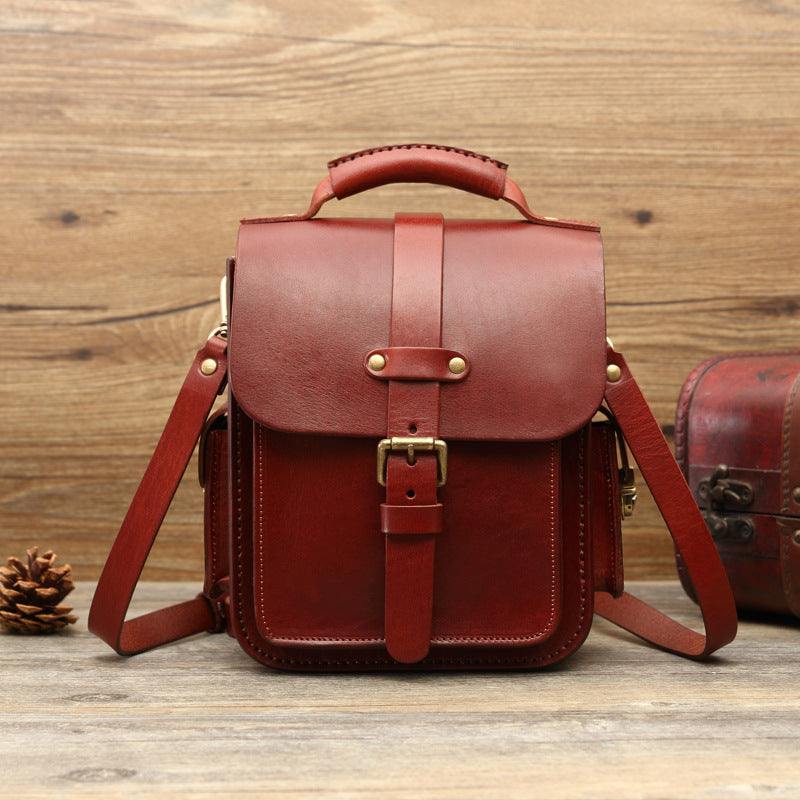 Retro Handmade Backpack Diagonal Bag