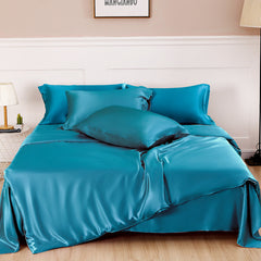 Silk Four Piece Set, Solid Color, Simple Nordic Style
