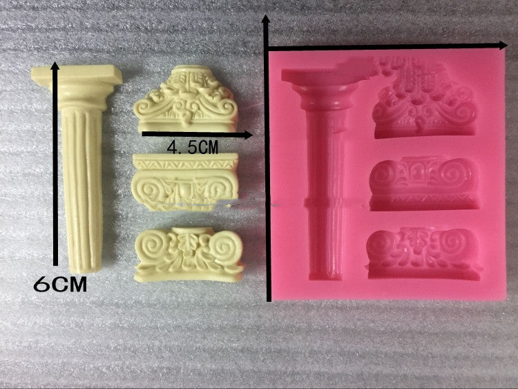 Chocolate Fondant Silicone Roman Post Mould