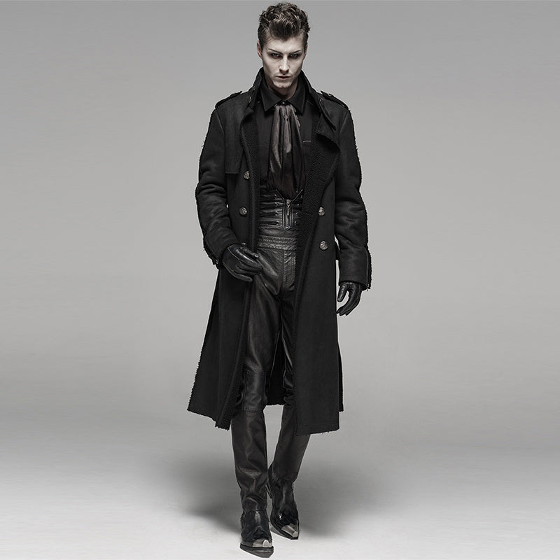 Punk Gothic Rock Fur One Piece Men's Windbreaker