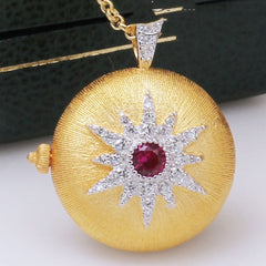 925 Silver Gilded Star Photo Clip Necklace