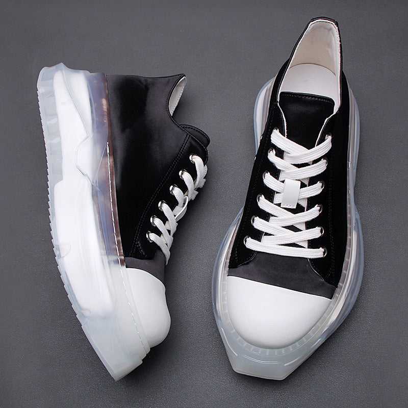 Casual Shoes With Thick Soles And High Height Versatile Lace Up