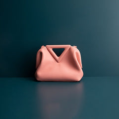 Calfskin Soft Leather Triangle Cloud Bag Shoulder Crossbody