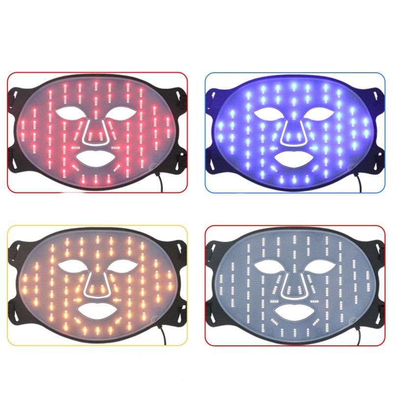 Led Silicone Mask Instrument Photon Rejuvenation Large Row Lamp 7 Color Red Blue Spectrometer