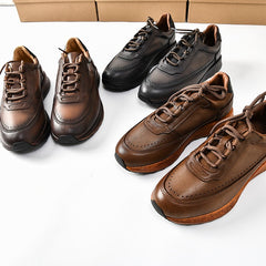 Men's First Layer Cowhide Retro Sports Casual Shoes