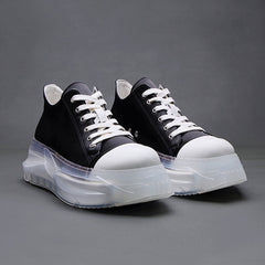 Casual Shoes With Thick Soles And High Height Versatile Lace Up