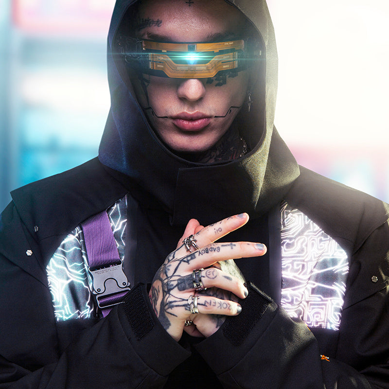 Punk Chinese Style External Pressure Adhesive Waterproof Windbreaker Spring