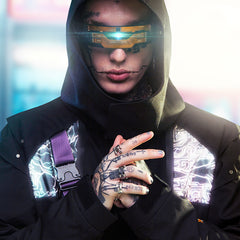 Punk Chinese Style External Pressure Adhesive Waterproof Windbreaker Spring