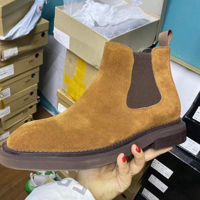 Vintage Men's Chelsea Boots Frosted Leather