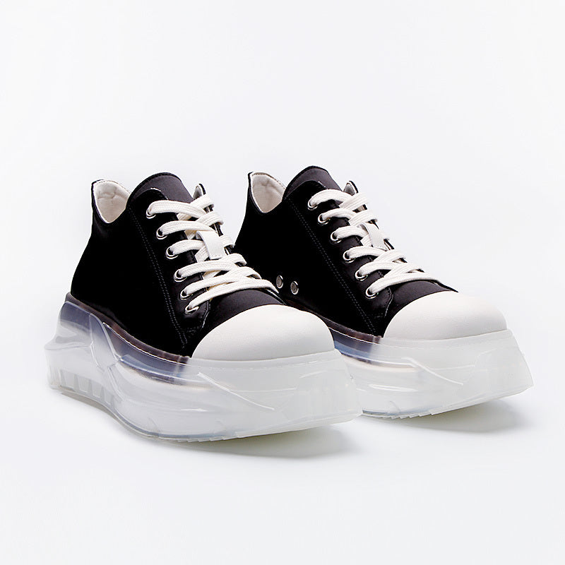 Casual Shoes With Thick Soles And High Height Versatile Lace Up