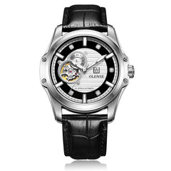 Men's Mechanical Watch High Grade Stainless Steel Leather Strap