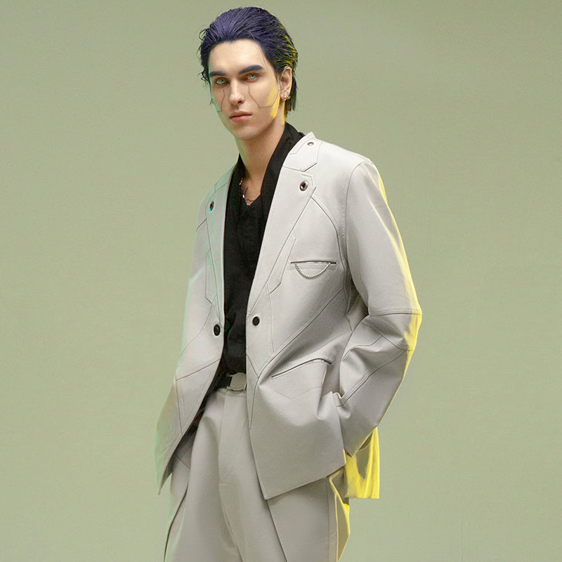 Men's Fashion Minimalist Magnetic Single Button Casual Suit