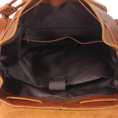 Men's Retro Large Capacity First Layer Cowhide Backpack